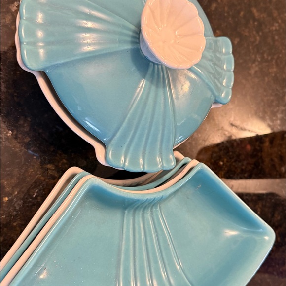 Vintage California pottery chip and dip serve ware. - Picture 6 of 7